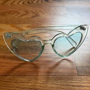 Heart-Shaped Clear Sunglasses